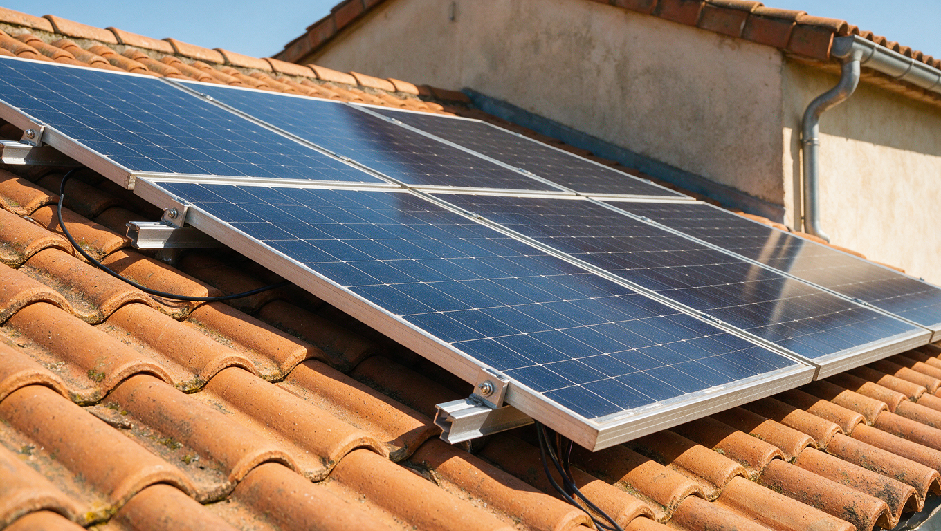 Panneaux photovoltaïques dans le Lot - photo